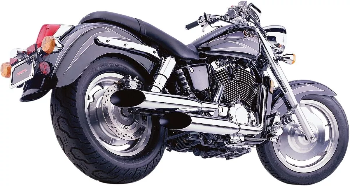 00-07 for Honda VT1100C2 Shadow Sabre COBRA Classic Deluxe Exhaust Chrome VT1100