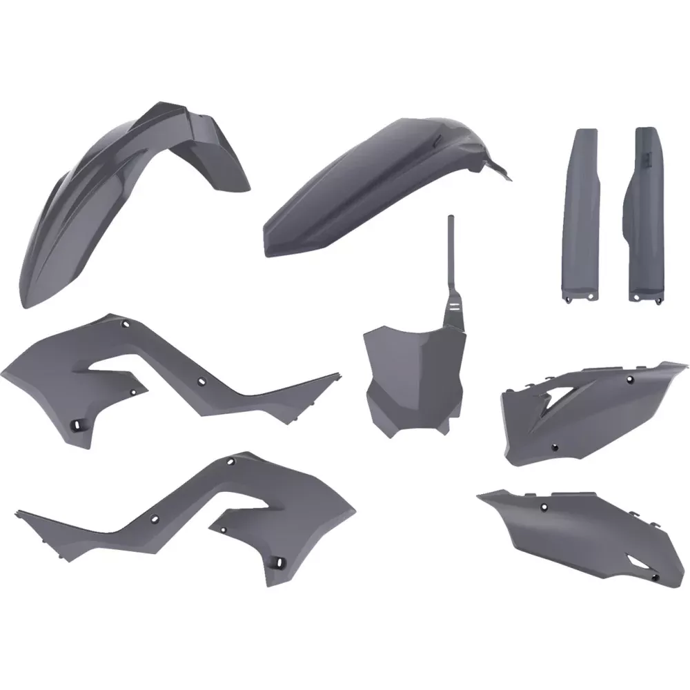 03-'07 for Kawasaki KX250 POLISPORT Mx Restyling Kit Nardo Grey Kaw