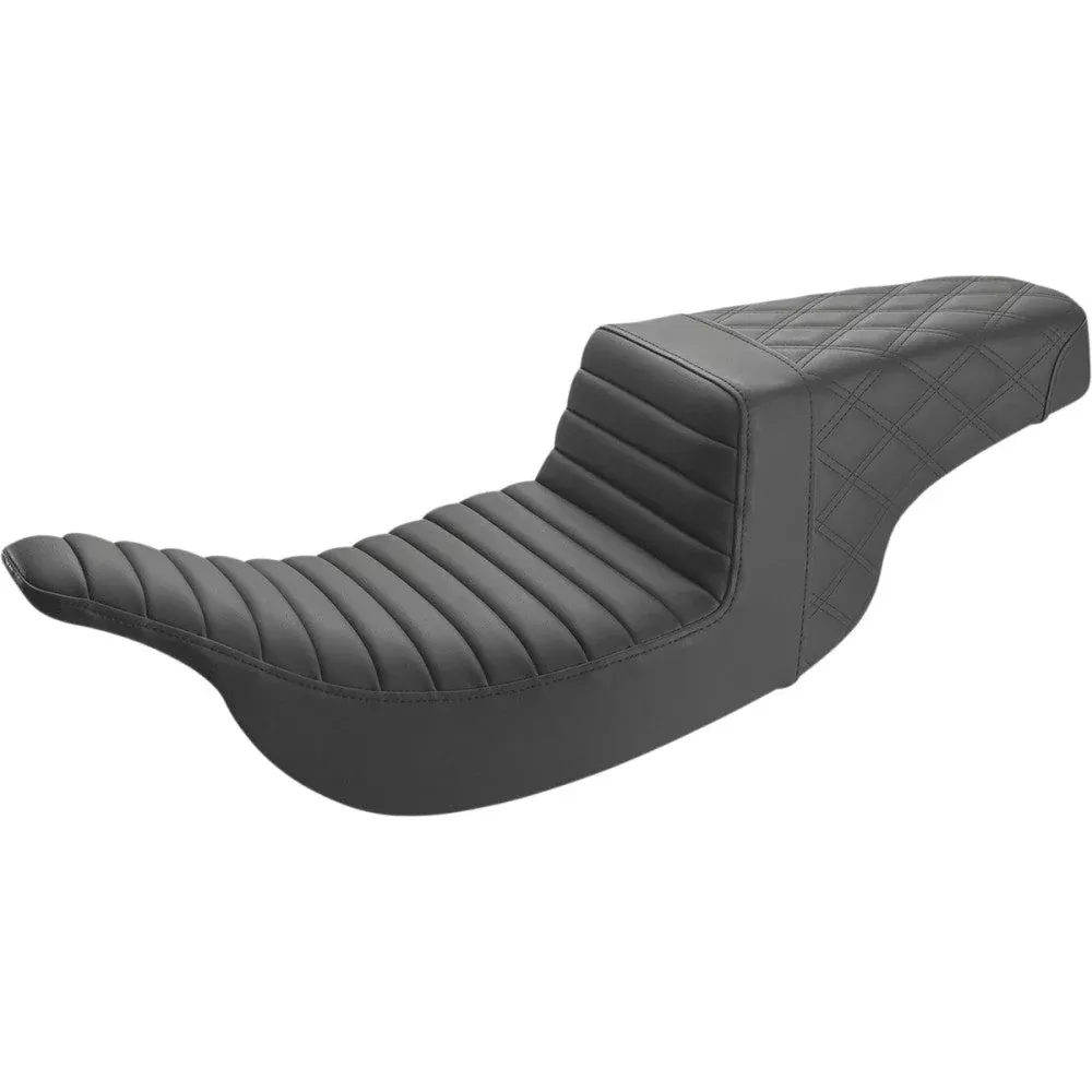 04-07 for Harley FLHTCUI Step Up Seat Tuck and Roll /Lattice Stitched 897-07-176