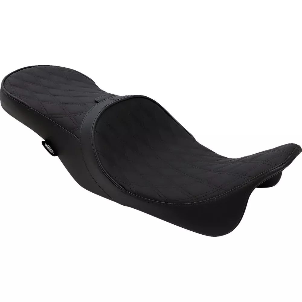 08-22 for FLHT /FLHR /FLTR /FLTRU /FLHTC Low Profile Touring Seat w / Driver Backrest