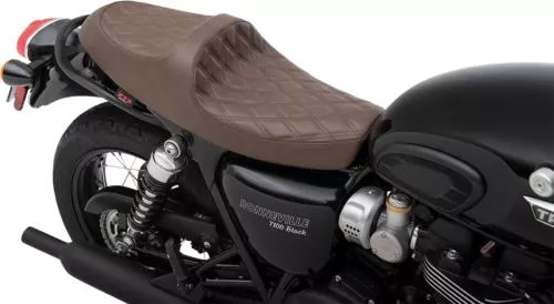 2001-2017 for Triumph Bonneville T100 Z1R Predator III Seat Brown Double Diamond