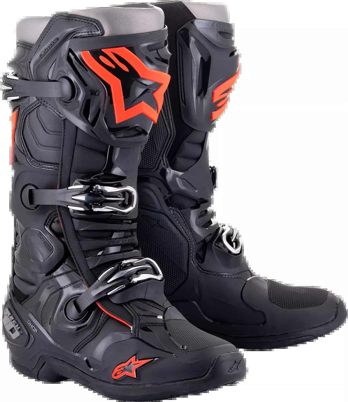 ALPINESTARS Tech 10 Boots - Black/Red Fluorescent - US 11 2010020-1030-11