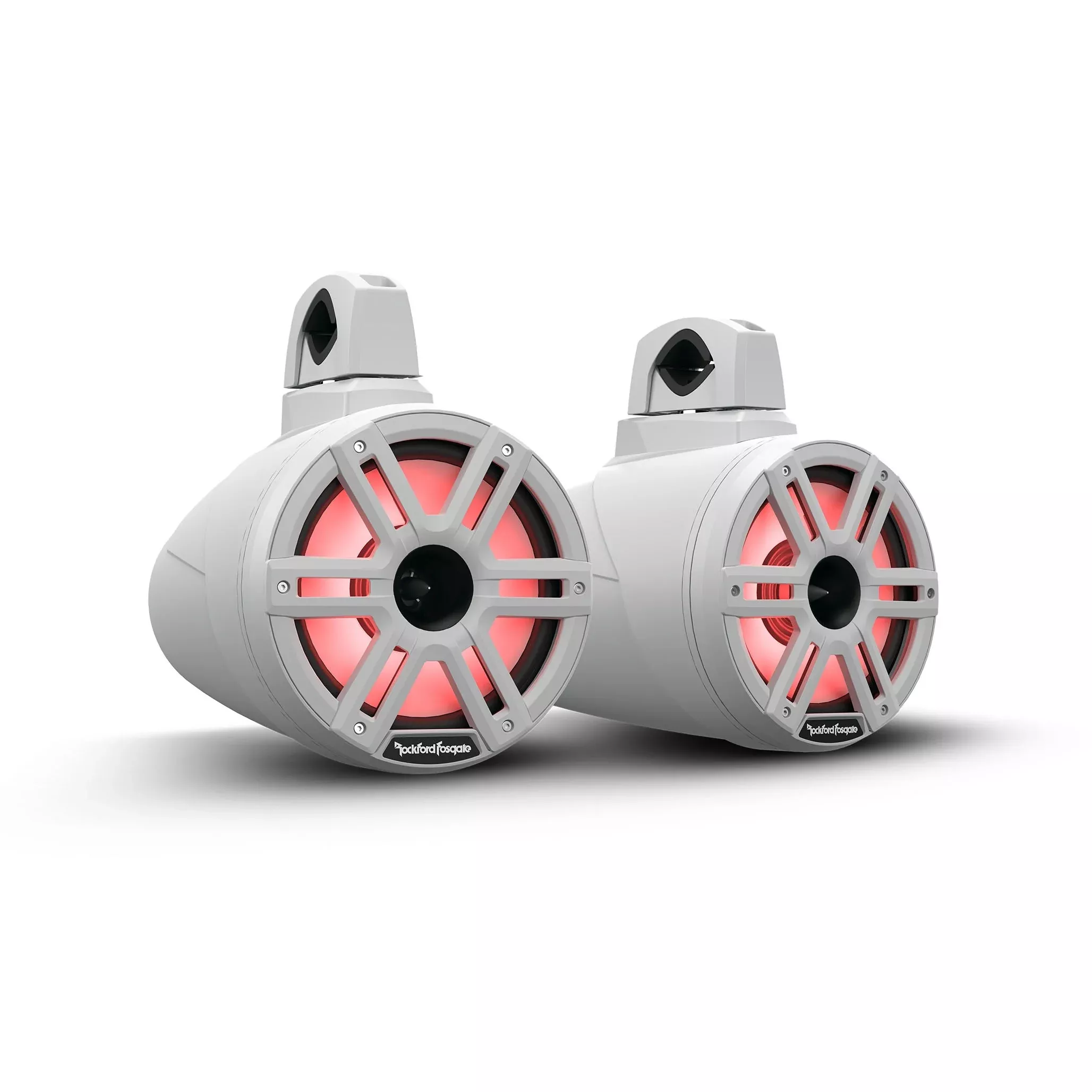 Rockford Fosgate White M2 8 Color Optix 2-Way Horn Wake Tower Speakers